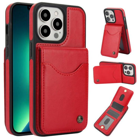 Pour iPhone 13 Pro Max AwQuer Étui portefeuille en cuir à rabat vertical (rouge)