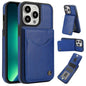 Pour iPhone 13 Pro AwQuer Étui portefeuille en cuir avec porte-cartes à rabat vertical (bleu)