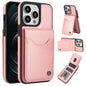 Pour iPhone 12 Pro Max AwQuer Étui portefeuille en cuir à rabat vertical avec porte-cartes (or rose)