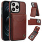 For iPhone 12 Pro Max AwQuer Vertical Flip Card Bag Holder Leather Phone Case(Brown)