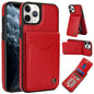 For iPhone 11 Pro Max AwQuer Vertical Flip Card Bag Holder Leather Phone Case(Red)