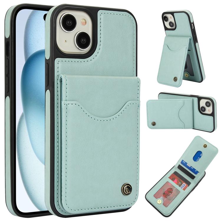 Pour iPhone 11 Étui de Téléphone en Cuir avec Rabat Vertical AwQuer et Porte-Cartes (Vert)