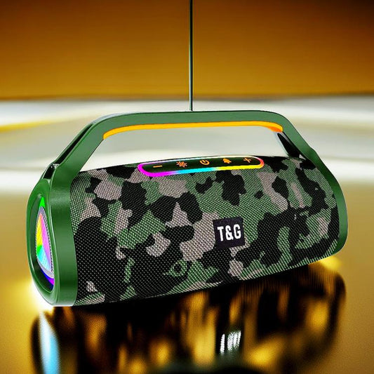 T&G TG417 40W Portable Outdoor Bass Dual Microphone Wireless Bluetooth Speaker(Camouflage)