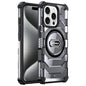 Pour iPhone 15 Pro Max, coque magnétique MagSafe hybride PC TPU wlons Explorer Series (noir)