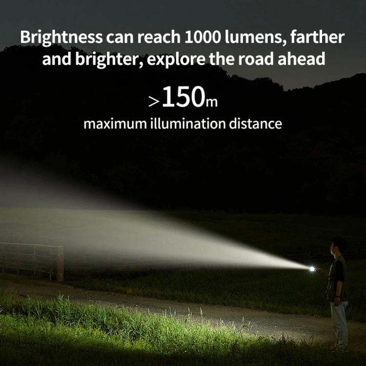 Original Xiaomi Mijia Multifunctional Portable Flashlight 1000LM IP65 Protection(Metal Grey)