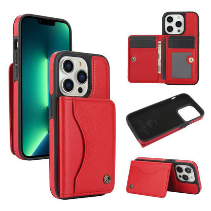 Pour iPhone 12 Pro Max AwQuer Étui de téléphone en cuir avec porte-cartes à rabat horizontal (rouge)