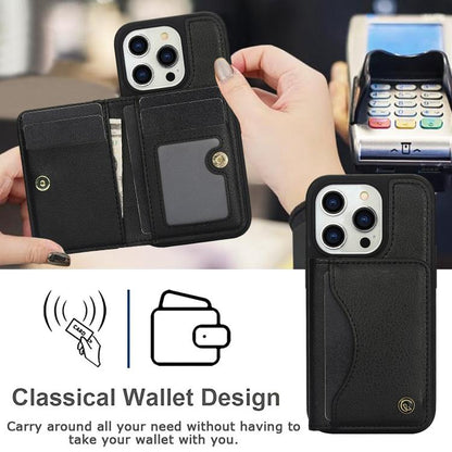 For iPhone 11 Pro AwQuer Horizontal Flip Card Bag Holder Leather Phone Case(Black)