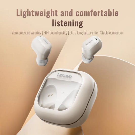 Écouteurs sans fil Bluetooth intra-auriculaires Lenovo EA200 authentiques (Noir)