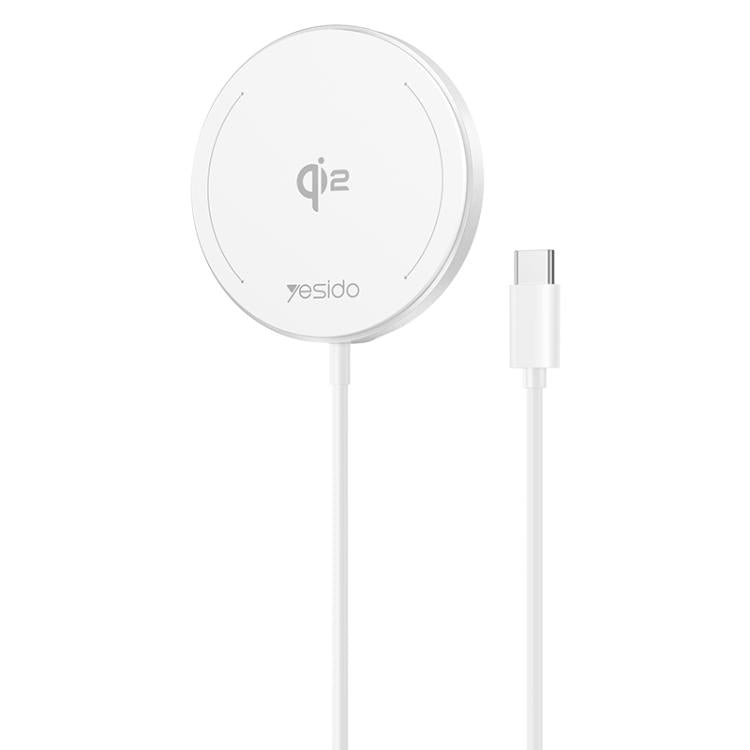 Chargeur sans fil magnétique de bureau Yesido DS24 15W QI2.0 à chargement rapide (blanc)