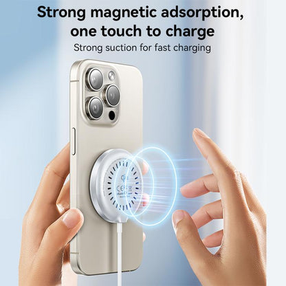 Chargeur sans fil magnétique de bureau Yesido DS24 15W QI2.0 à chargement rapide (blanc)