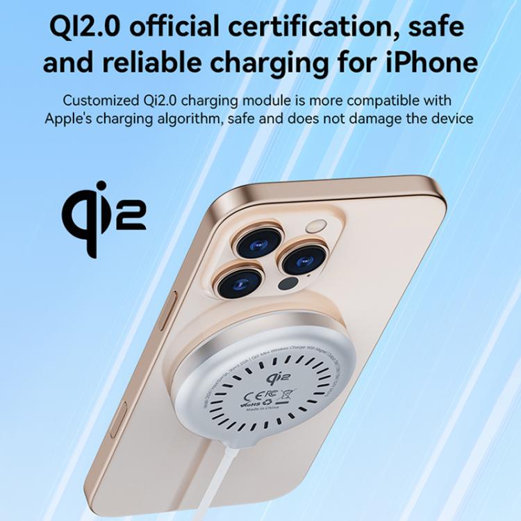 Chargeur sans fil magnétique de bureau Yesido DS24 15W QI2.0 à chargement rapide (blanc)