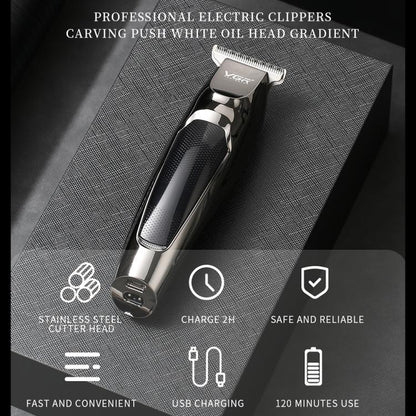 VGR V-070 10W USB 2-gears Electric Hair Clipper(Black)