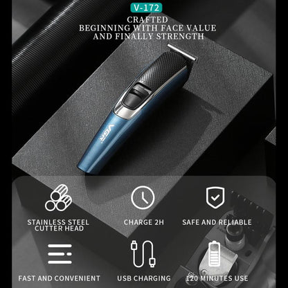 VGR V-172 10W Multifunctional USB Electric Hair Clipper(Blue)