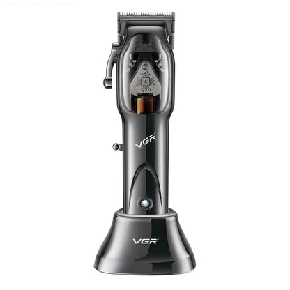 VGR V-653 Professional USB Electric Hair Clipper with Holder(Black)