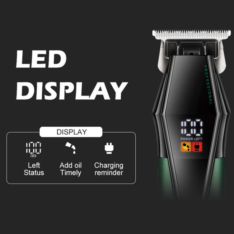 VGR V-677 LED Digital Display Electric Hair Clipper & Trimmer Set(Green)