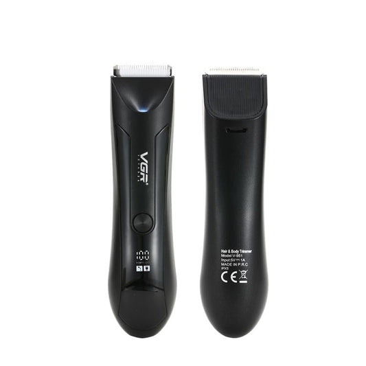 VGR V-951 IPX5 LED Digital Display Portable Light USB Hair Clipper(Black)