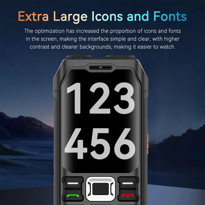 UNIWA M6000 Big Speaker Keypad Phone, 2.4 inch, Dual Flashlights, 21 Keys, SOS, FM, 4 SIM, GSM, Plug:AU Plug(Green)