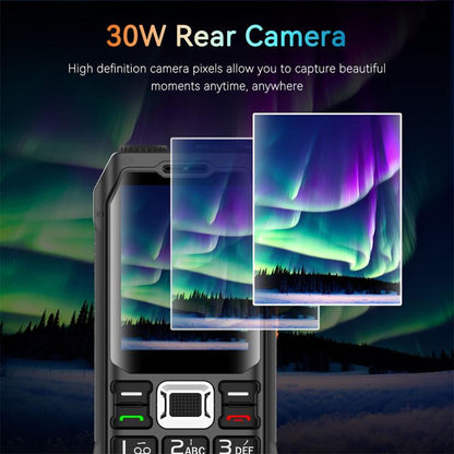 UNIWA M6000 Big Speaker Keypad Phone, 2.4 inch, Dual Flashlights, 21 Keys, SOS, FM, 4 SIM, GSM, Plug:UK Plug(Green)