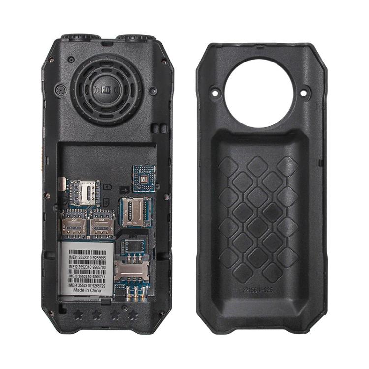 UNIWA M6000 Big Speaker Keypad Phone, 2.4 inch, Dual Flashlights, 21 Keys, SOS, FM, 4 SIM, GSM, Plug:AU Plug(Black)