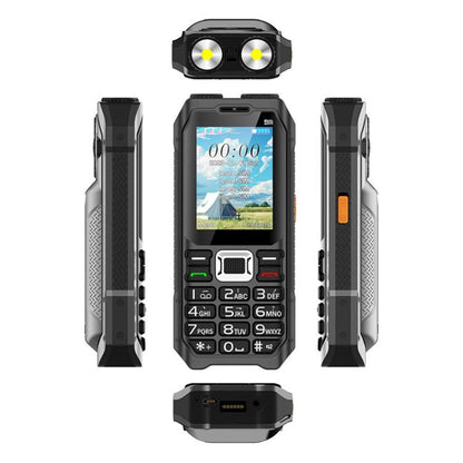 UNIWA M6000 Big Speaker Keypad Phone, 2.4 inch, Dual Flashlights, 21 Keys, SOS, FM, 4 SIM, GSM, Plug:AU Plug(Green)