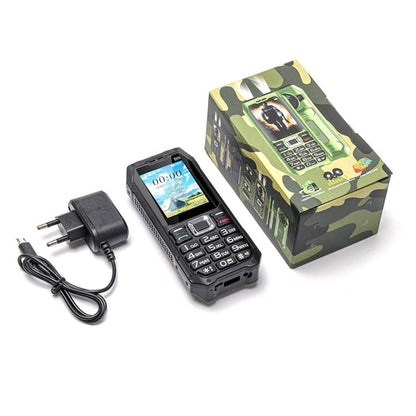 UNIWA M6000 Big Speaker Keypad Phone, 2.4 inch, Dual Flashlights, 21 Keys, SOS, FM, 4 SIM, GSM, Plug:UK Plug(Green)