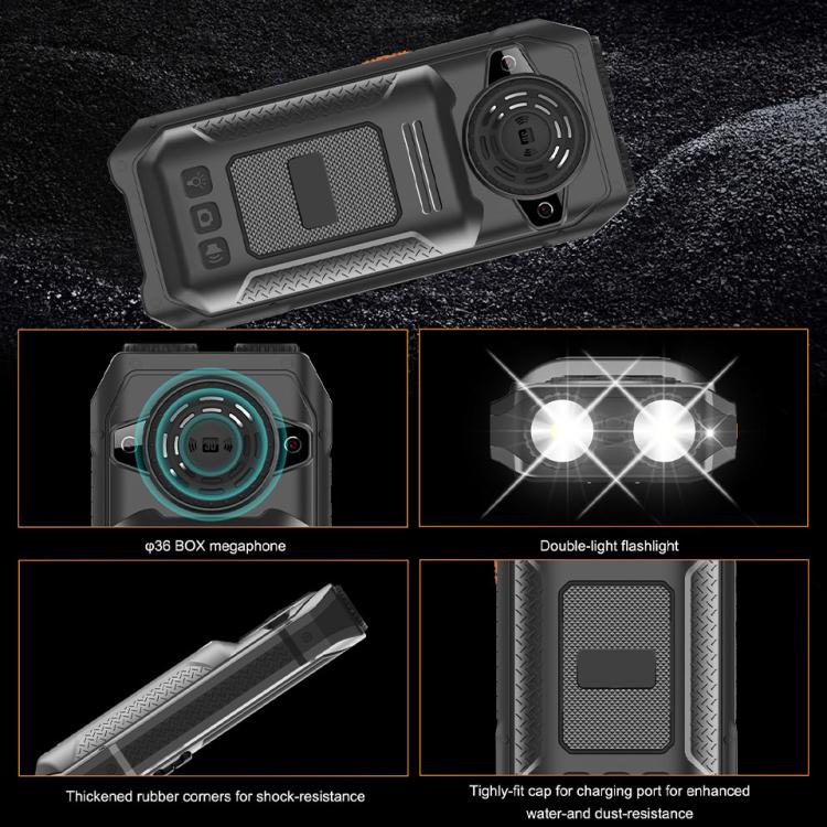 UNIWA M6000 Big Speaker Keypad Phone, 2.4 inch, Dual Flashlights, 21 Keys, SOS, FM, 4 SIM, GSM, Plug:UK Plug(Green)