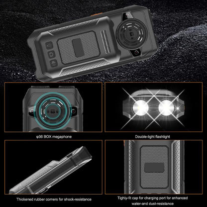UNIWA M6000 Big Speaker Keypad Phone, 2.4 inch, Dual Flashlights, 21 Keys, SOS, FM, 4 SIM, GSM, Plug:AU Plug(Green)