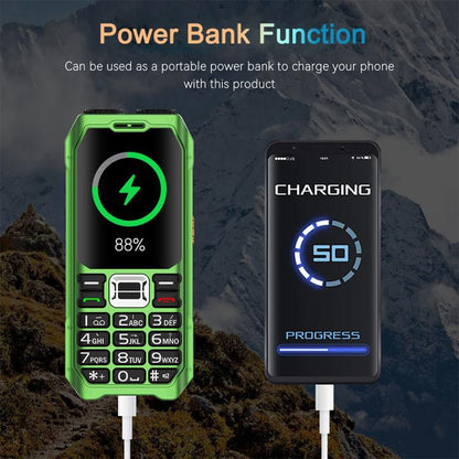 UNIWA M6000 Big Speaker Keypad Phone, 2.4 inch, Dual Flashlights, 21 Keys, SOS, FM, 4 SIM, GSM, Plug:AU Plug(Black)