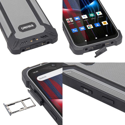 UNIWA P551 Handheld PDA Rugged Phone, 4GB+64GB, 5.5 inch Android 11 Mediatek MT6765 Helio P35 Octa Core, Network: 4G, Plug:AU Plug(Grey)
