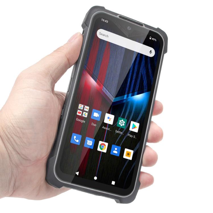 UNIWA P551 Handheld PDA Rugged Phone, 4GB+64GB, 5.5 inch Android 11 Mediatek MT6765 Helio P35 Octa Core, Network: 4G, Plug:AU Plug(Grey)