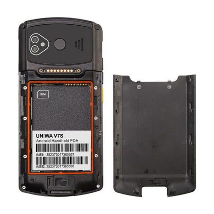 UNIWA V7S PDA Barcode Scanner Rugged Phone, 4GB+64GB, 5.7 inch Android 12 Mediatek MT6762 Octa Core, NFC, Network: 4G, Plug:EU Plug(Black)