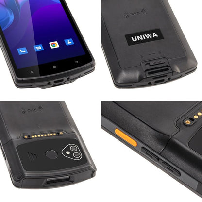 UNIWA V7S PDA Barcode Scanner Rugged Phone, 4GB+64GB, 5.7 inch Android 12 Mediatek MT6762 Octa Core, NFC, Network: 4G, Plug:EU Plug(Black)
