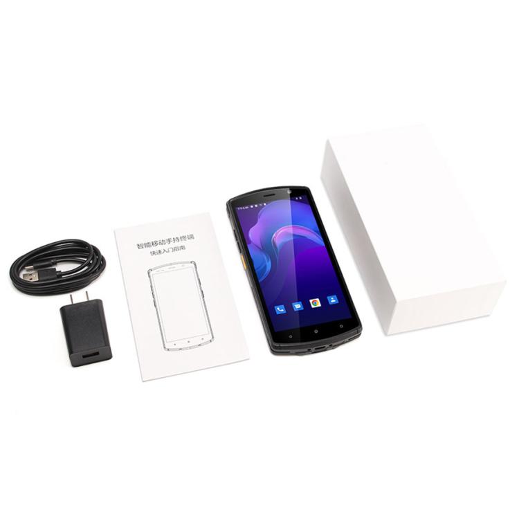 UNIWA V7S PDA Barcode Scanner Rugged Phone, 4GB+64GB, 5.7 inch Android 12 Mediatek MT6762 Octa Core, NFC, Network: 4G, Plug:EU Plug(Black)