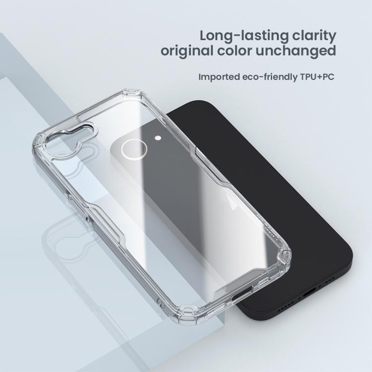 For iPhone 16e NILLKIN Ultra Clear PC + TPU Phone Case(Transparent)