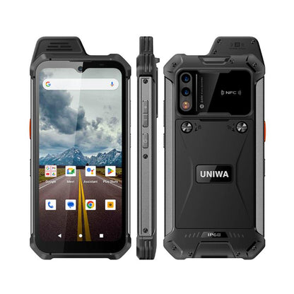 UNIWA W999 Rugged Phone, 8GB+128GB, 6.3 inch Android 13 Mediatek MT6789 Helio G99 Octa Core, NFC, Network: 4G, Plug:AU Plug(Black)