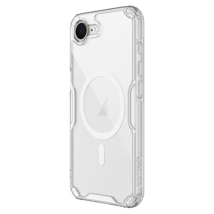 Pour iPhone 16e NILLKIN Coque de Téléphone Magnétique Ultra Transparente PC + TPU (Transparent)