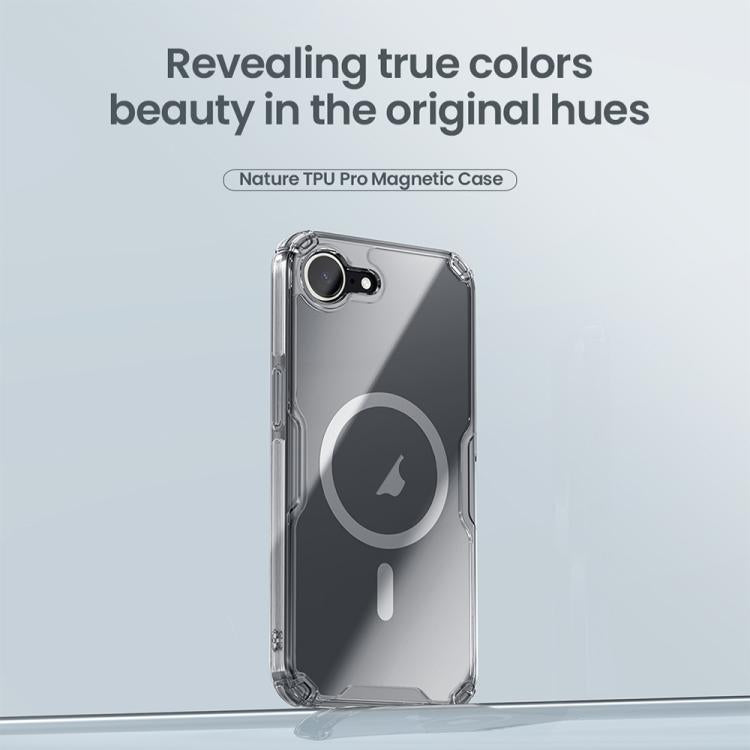 Pour iPhone 16e NILLKIN Coque de Téléphone Magnétique Ultra Transparente PC + TPU (Transparent)