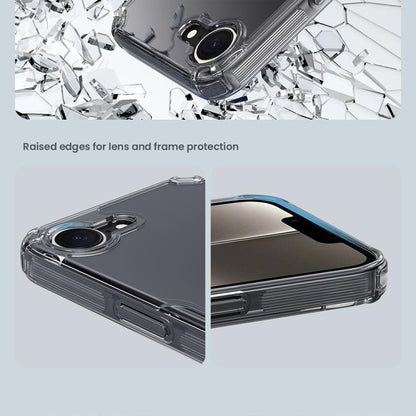 Pour iPhone 16e NILLKIN Coque de Téléphone Magnétique Ultra Transparente PC + TPU (Transparent)