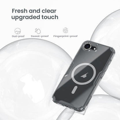 Pour iPhone 16e NILLKIN Coque de Téléphone Magnétique Ultra Transparente PC + TPU (Transparent)