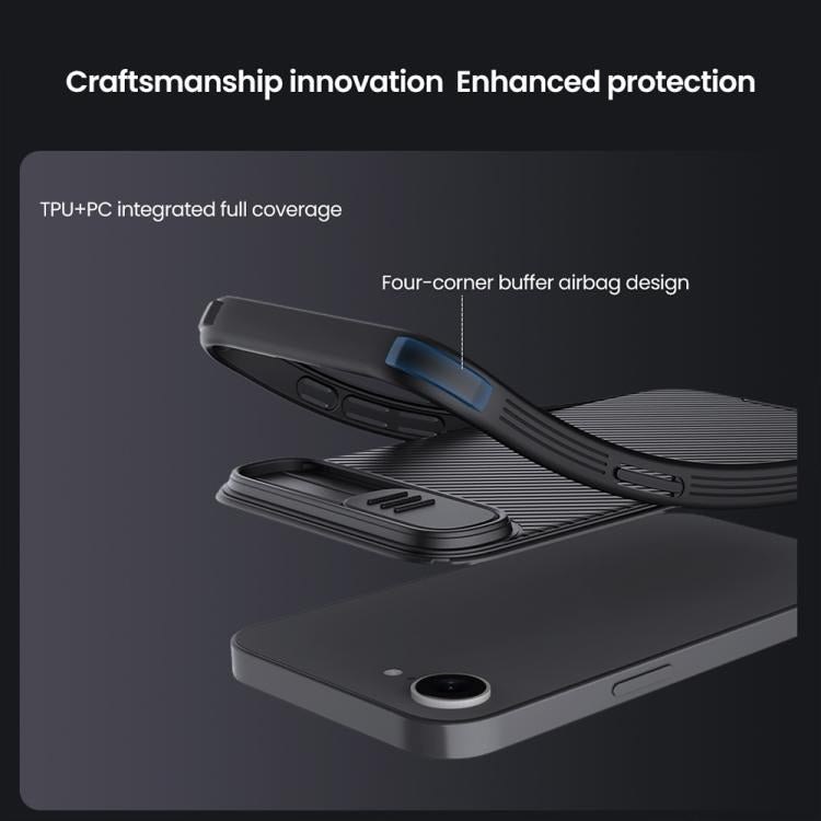 For iPhone 16e NILLKIN CamShield Pro Magnetic PC Phone Case(Black)