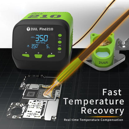 2uul FD01 Find210 60W High-Power AC Transformer Soldering Station, Plug:US Plug