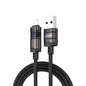 REMAX C01-AL 3A USB to 8 Pin Nylon Braided Data Cable, Length: 1.2m(Black)