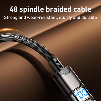 REMAX C01-AL 3A USB to 8 Pin Nylon Braided Data Cable, Length: 1.2m(Black)