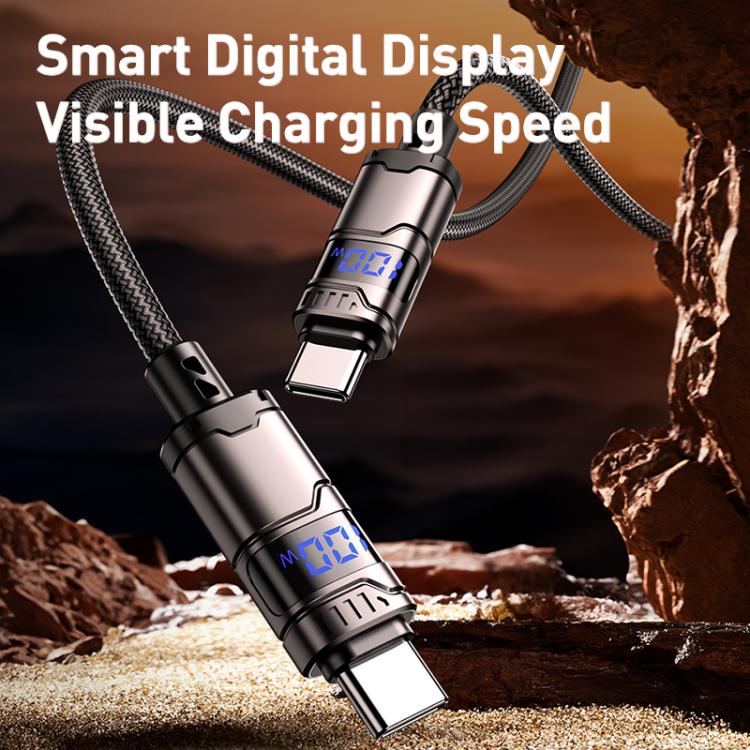 REMAX C01-CL 30W Type-C to 8 Pin Nylon Braided Data Cable, Length: 1.2m(Black)