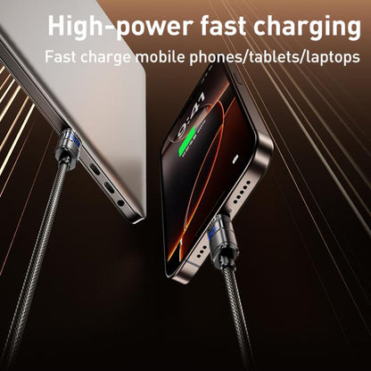 REMAX C01-CL 30W Type-C to 8 Pin Nylon Braided Data Cable, Length: 1.2m(Black)