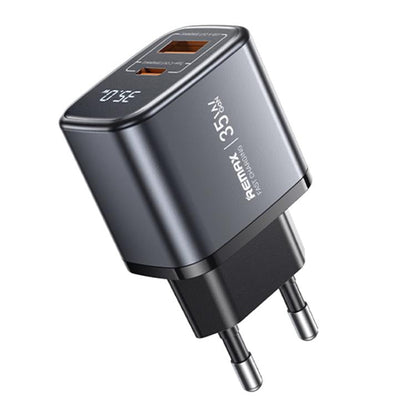 REMAX U2-AC 35W USB and Type-C GaN Digital Display Fast Charger, Specification:EU Plug