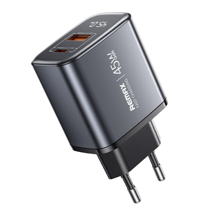 REMAX U2-AC 45W USB and Type-C GaN Digital Display Fast Charger, Specification:EU Plug