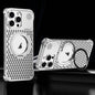 For iPhone 15 Pro Max R-JUST RJ-64 Aromatherapy Heat Dissipation MagSafe Phone Case with Stand(Silver)