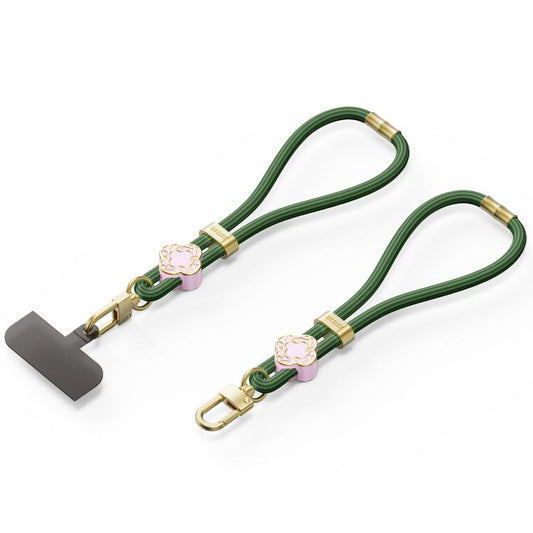 DUX DUCIS Garden Series Cordon court réglable pour téléphone motif Bégonia (vert armée)