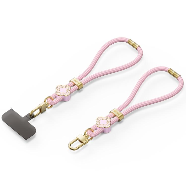 DUX DUCIS Série Garden Cordon court ajustable pour téléphone portable motif Bégonia (rose clair)